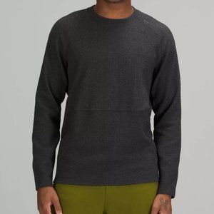 lululemon mens At Ease pullover Crew sweater black medium